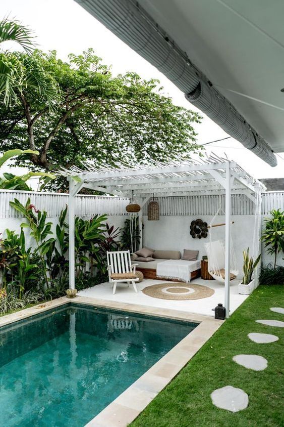 40 Comfy Backyard Pool Design Ideas For Your Family - Most of the times we only prefer to do indoor decorations to our living rooms, kitchen, and bathrooms. But we hardly pay attention towards outdoor ren...