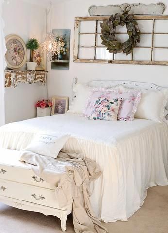 White Shabby Chic Bedroom Decors